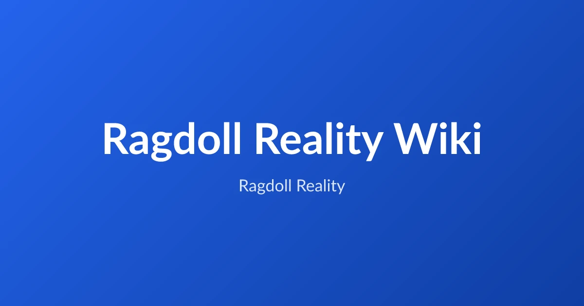 Ragdoll Reality game artwork